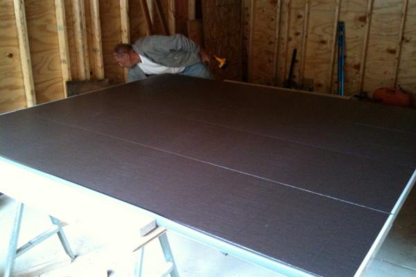 install garage door wood panels